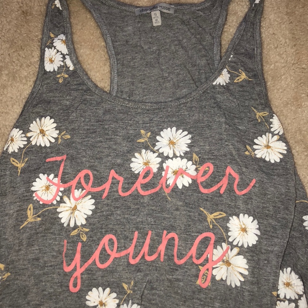 Small Charlotte Russe Forever Young Tank